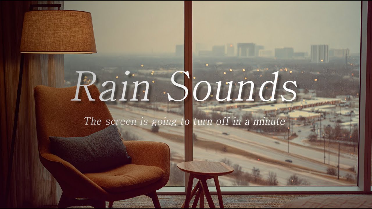 쉬고 싶은 날, 창밖의 빗소리만📖💤 | Chilling by the window, listening to rain | Asmr_InsomRain🎧[Screen off 1min]