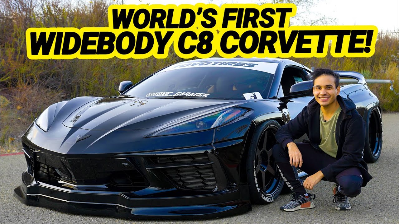 WORLD'S FIRST WIDEBODY C8 CORVETTE! Air Suspension, Borla Exhaust, Custom Carbon Fiber