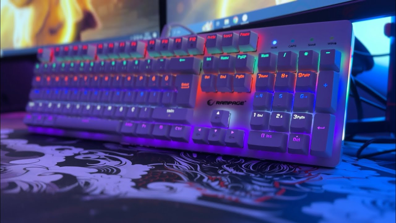 RAİNBOW AYDINLATMALI MEKANİK KLAVYE RED SWİTCH Rampage Umbra KB-R86 İncelemesi