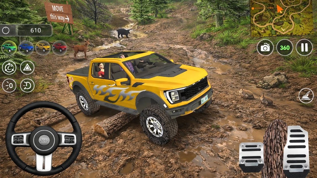 🚘Rescue Mission using a Ford Raptor in 4x4 Jeep Driving Offroad Games ✅️ First Gameplay Android