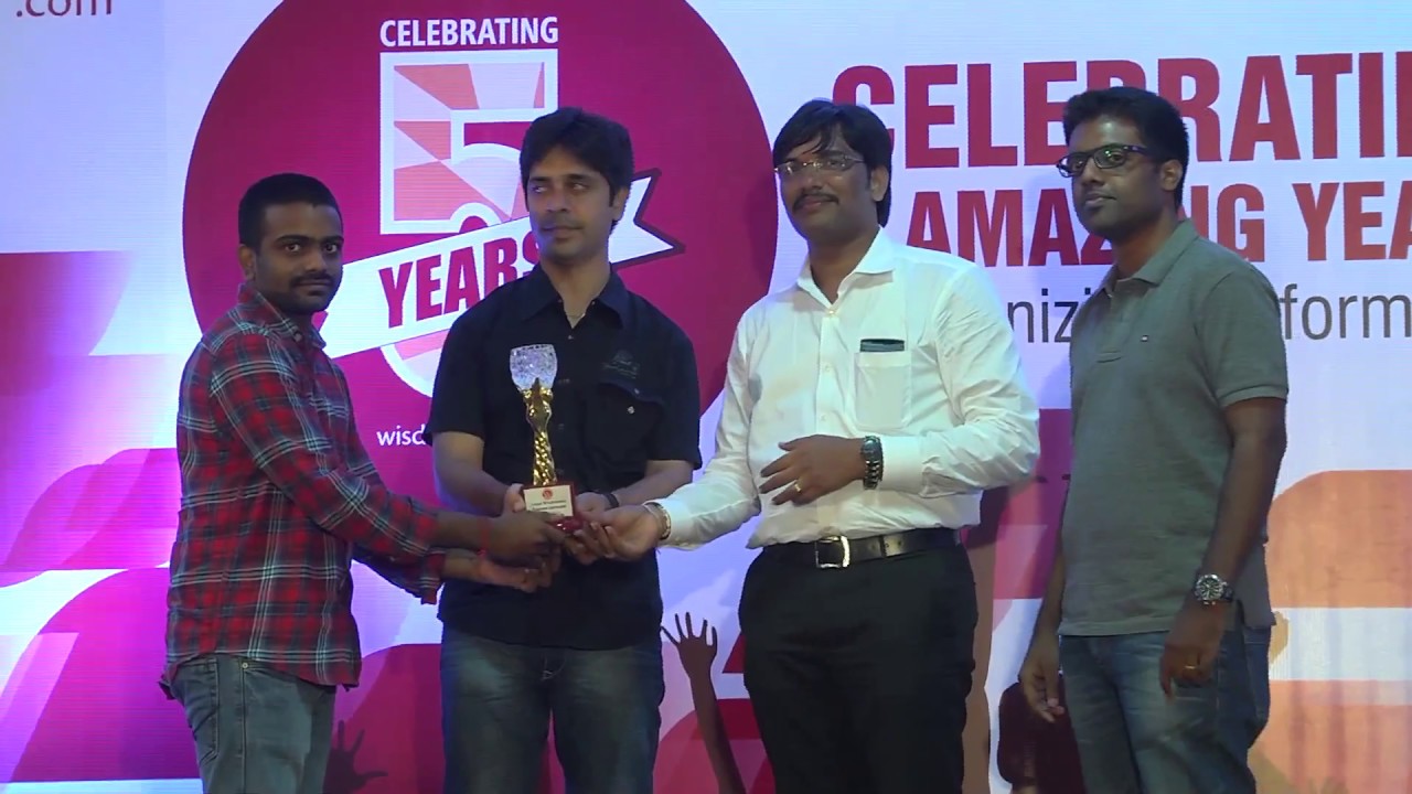 Kolla Ajay Wisdom Jobs CEO - prize distribution ceremony for winners