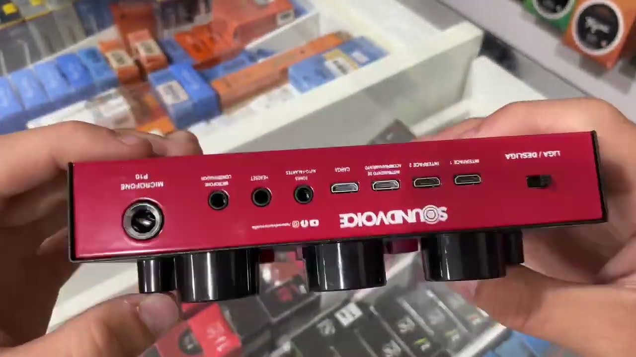 (UNBOXING) - Interface USB Bluetooth &Aacute;udio (12 Efeitos) Sound Voice Lite Soundcasting 300💿🖲️