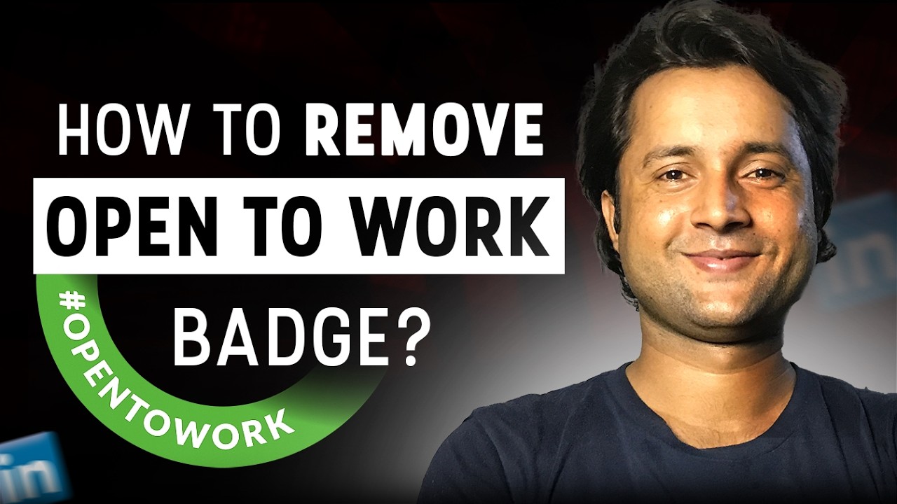 How To REMOVE Open To Work Badge From LinkedIn Profile?