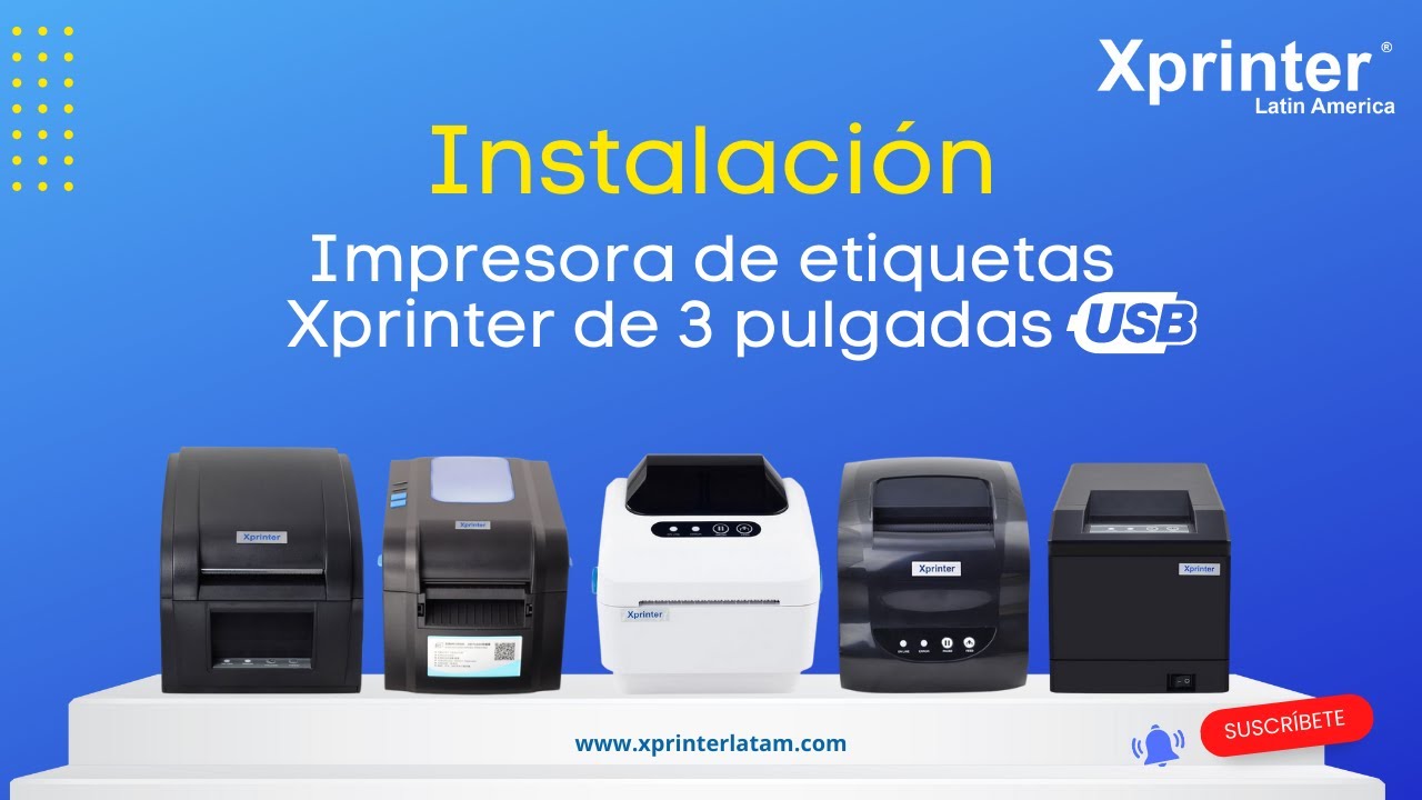 Instalación de impresora de etiquetas Xprinter de 3 pulgadas. USB en Windows.