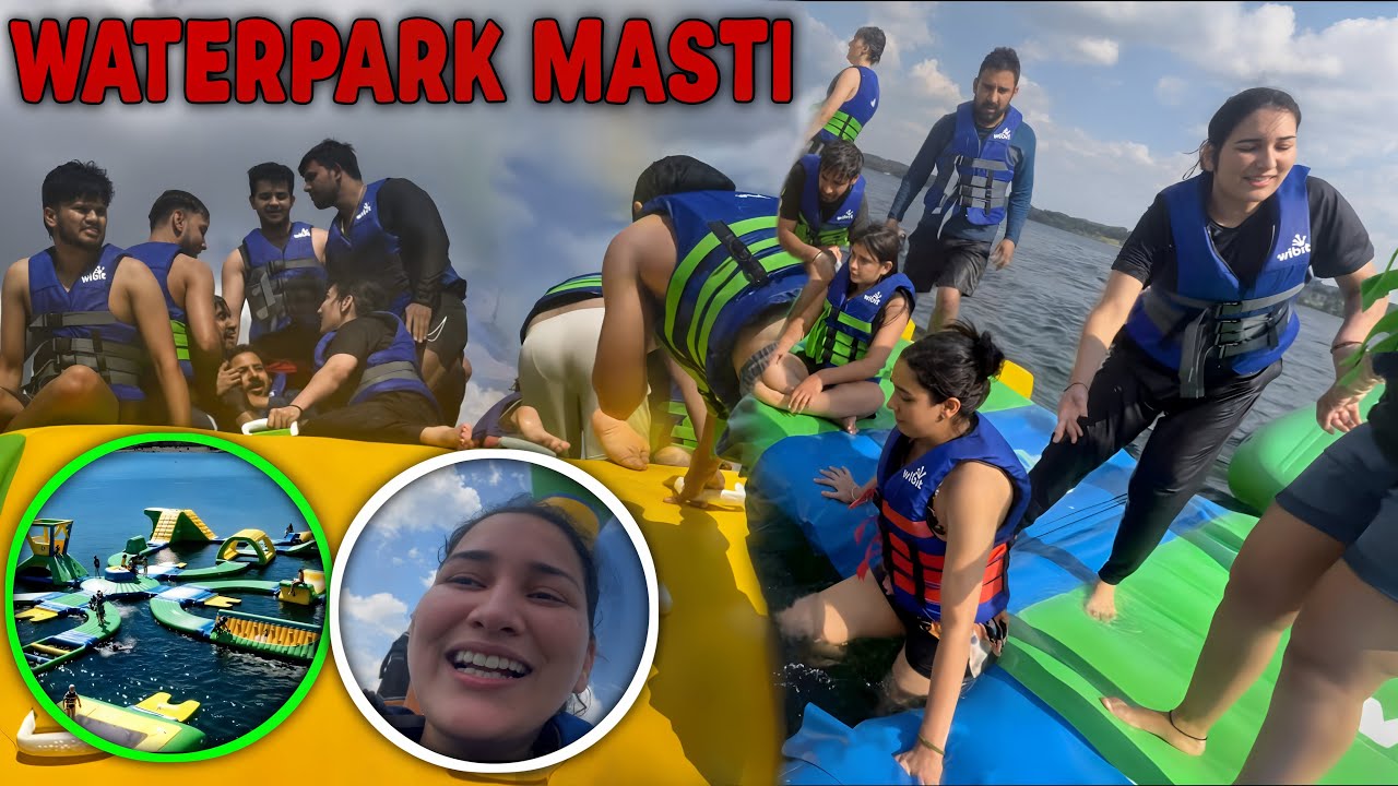 Canada ka sbse bada floating Waterpark🇨🇦| Masti🥳| Phone mil gya🙏