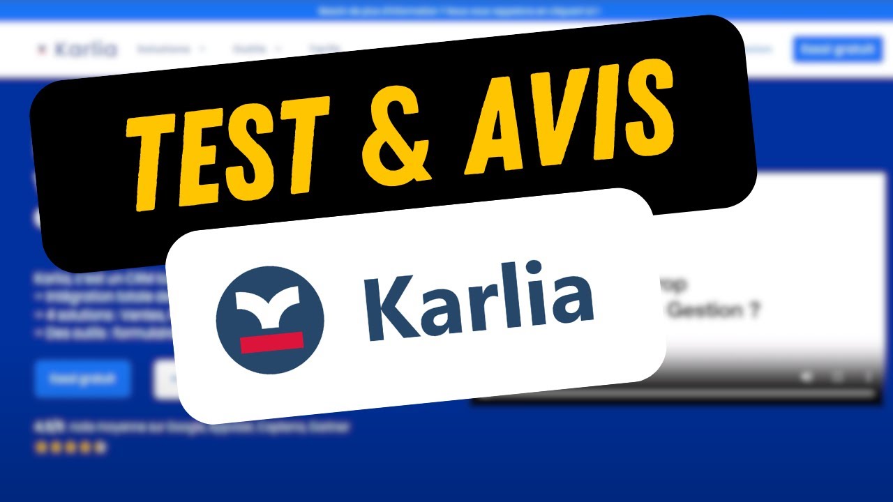 Avis Karlia  : Pr&eacute;sentation outil facturation et CRM