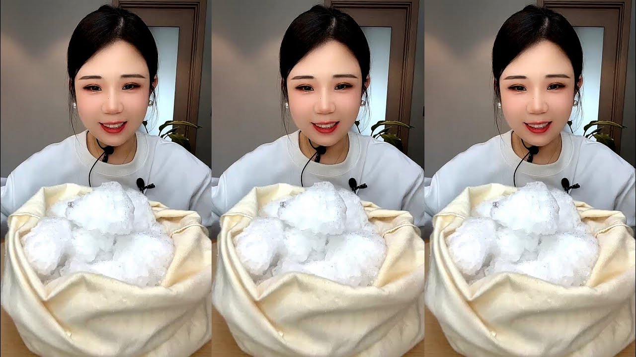 ASMR WHITE ICE EATING YY