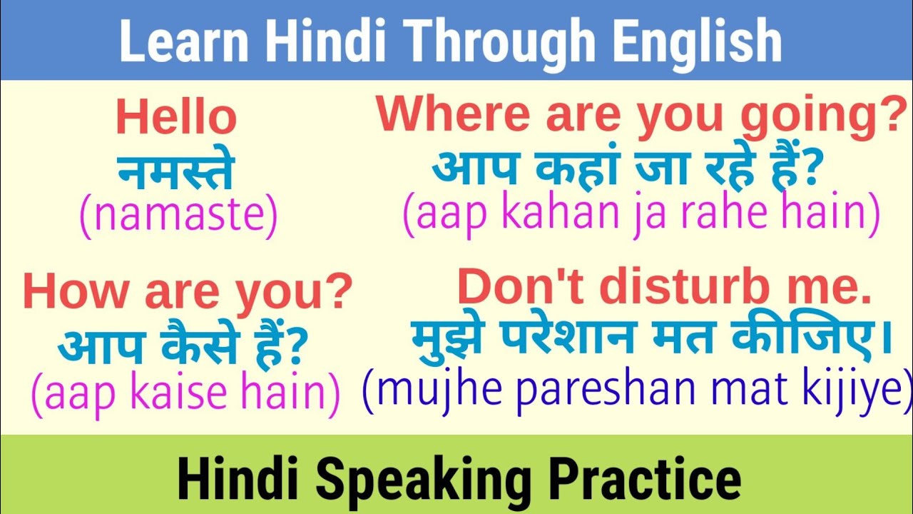 Learn Hindi Through English। Hindi Speaking Practice by @DesiToonKatha