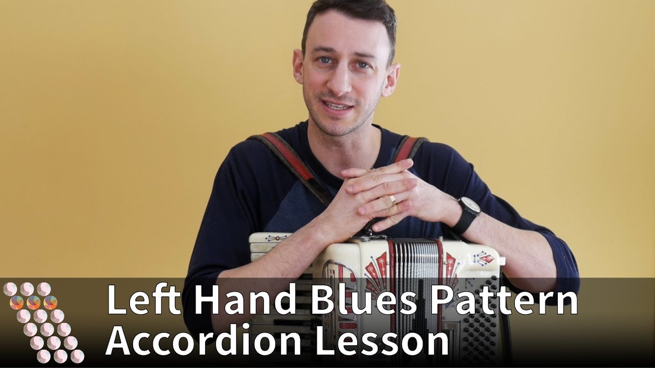 Fingering for left-hand blues pattern on the accordion