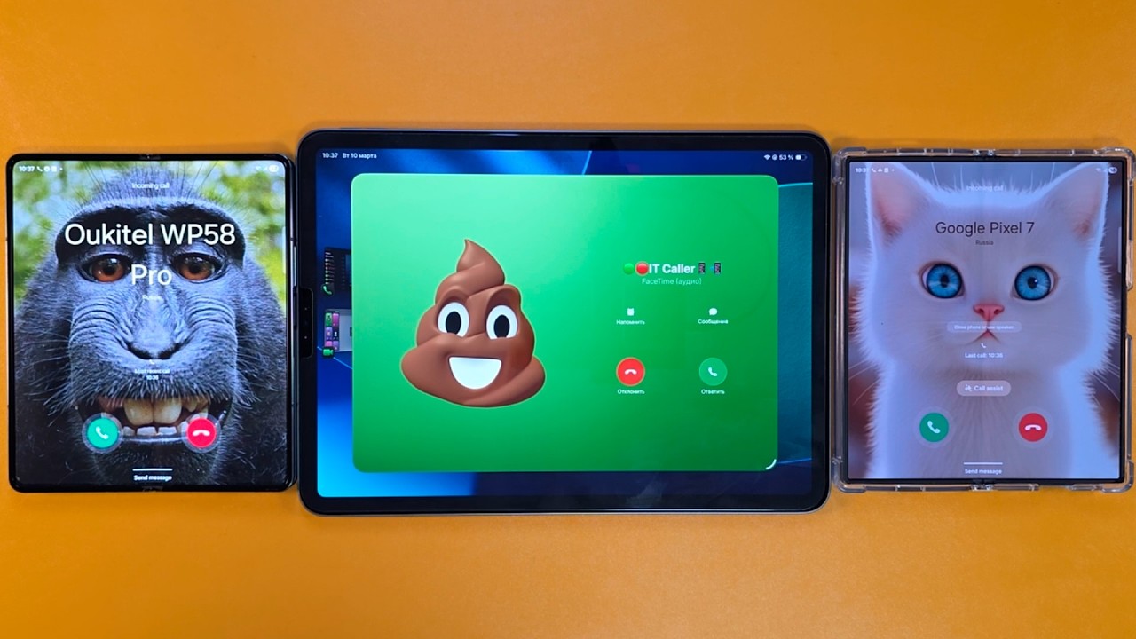 THREE TAB INCOMING CALL IPAD PRO 11 SAMSUNG Z FIOLD 6 + SAMSUNG Z FOLD 4 FACETIME