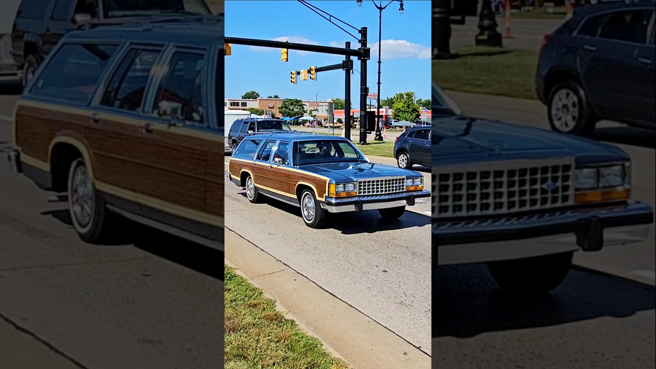Ford Country Squire Classic Station Wagon Drive By Engine Sound Telegraph Cruise 2024