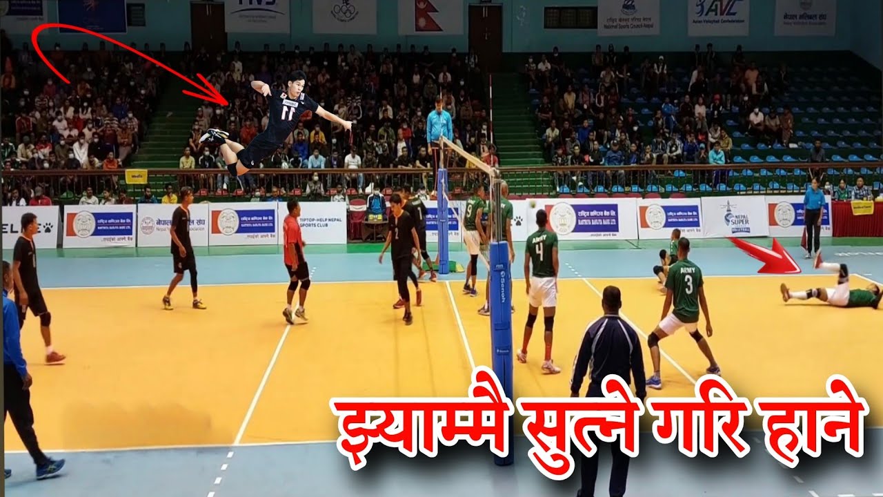 भलिबल सटले बेहोस हुने गरि सुताए! आगो man bahadur ra hari pandey ko kada | volleyball tournament 