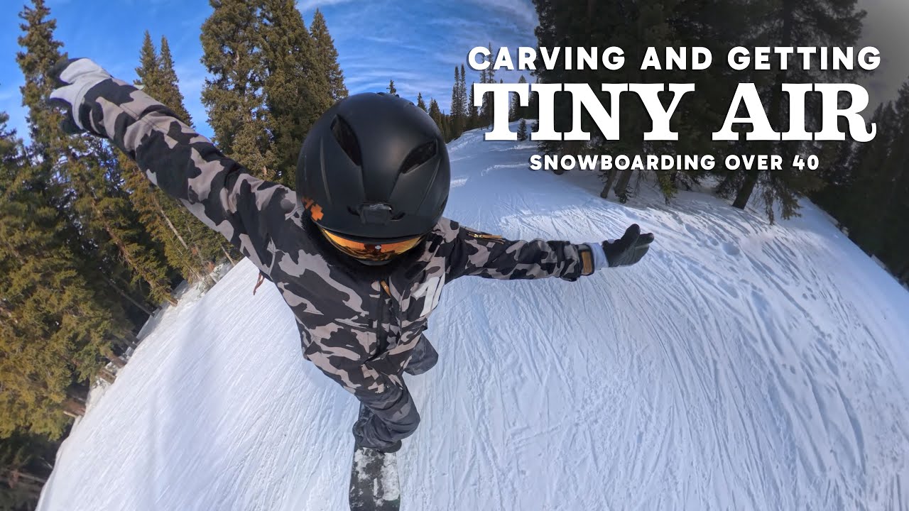 Icy Bluebird Flow: Crest Carving & Tiny Air | ASMR Snowboarding over 40