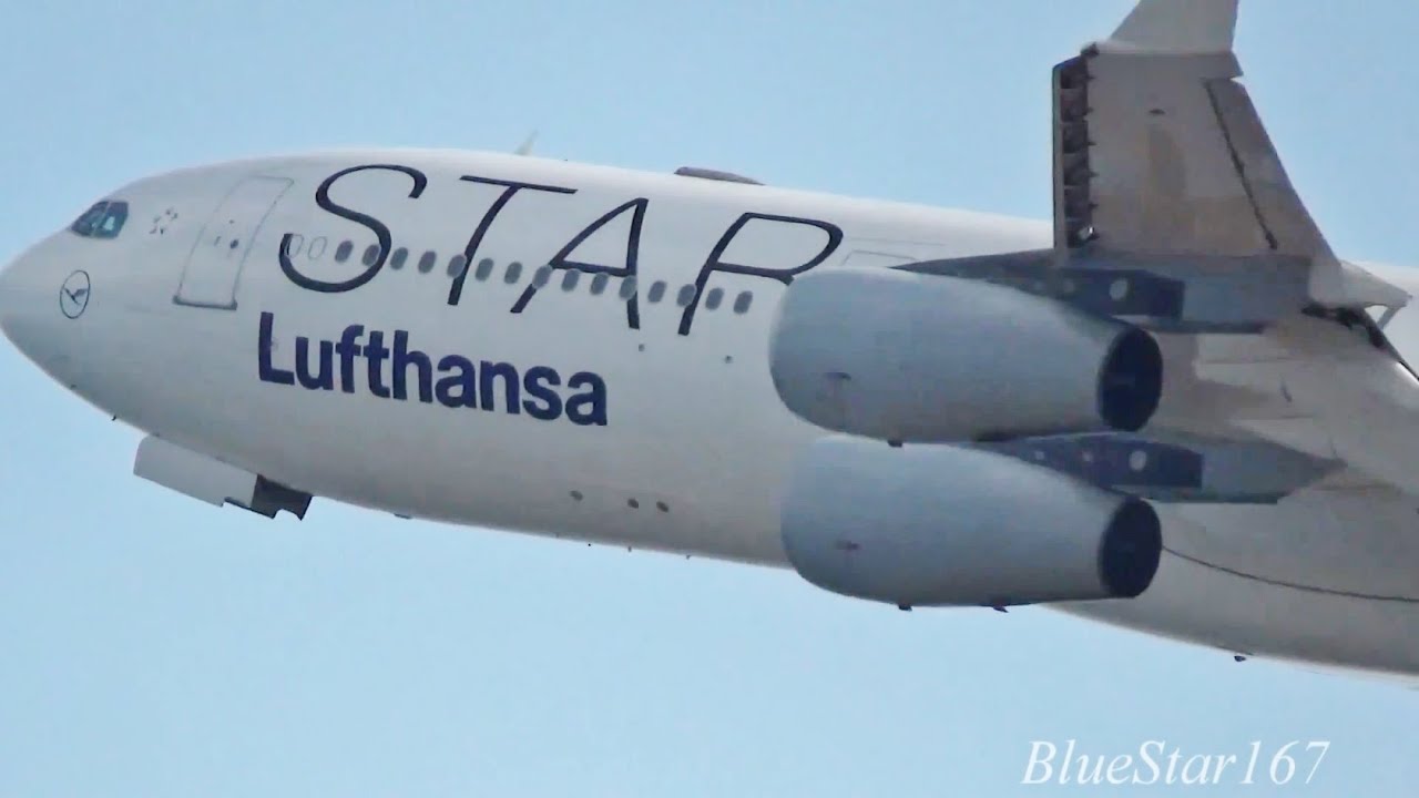 [Star Alliance] Lufthansa Airbus A340-300 (D-AIGN) takeoff from KIX/RJBB (Osaka - Kansai) RWY 06R