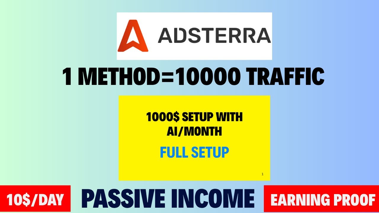 Adsterra Earning 2025 | URL Shortener + Traffic Exchange &rarr; Blogspot (No-Ban Safe Method)