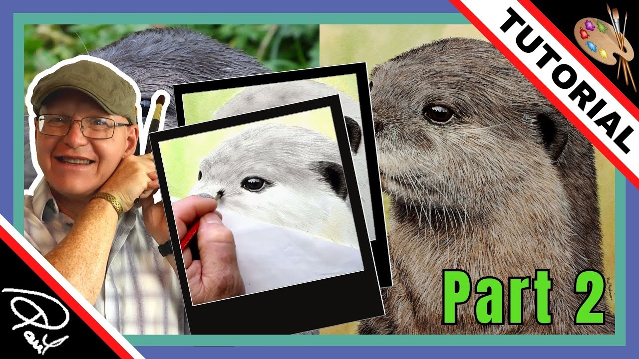 How to Paint Realistic ANIMALS in WATERCOLOR - Asian Otter (Part 2)