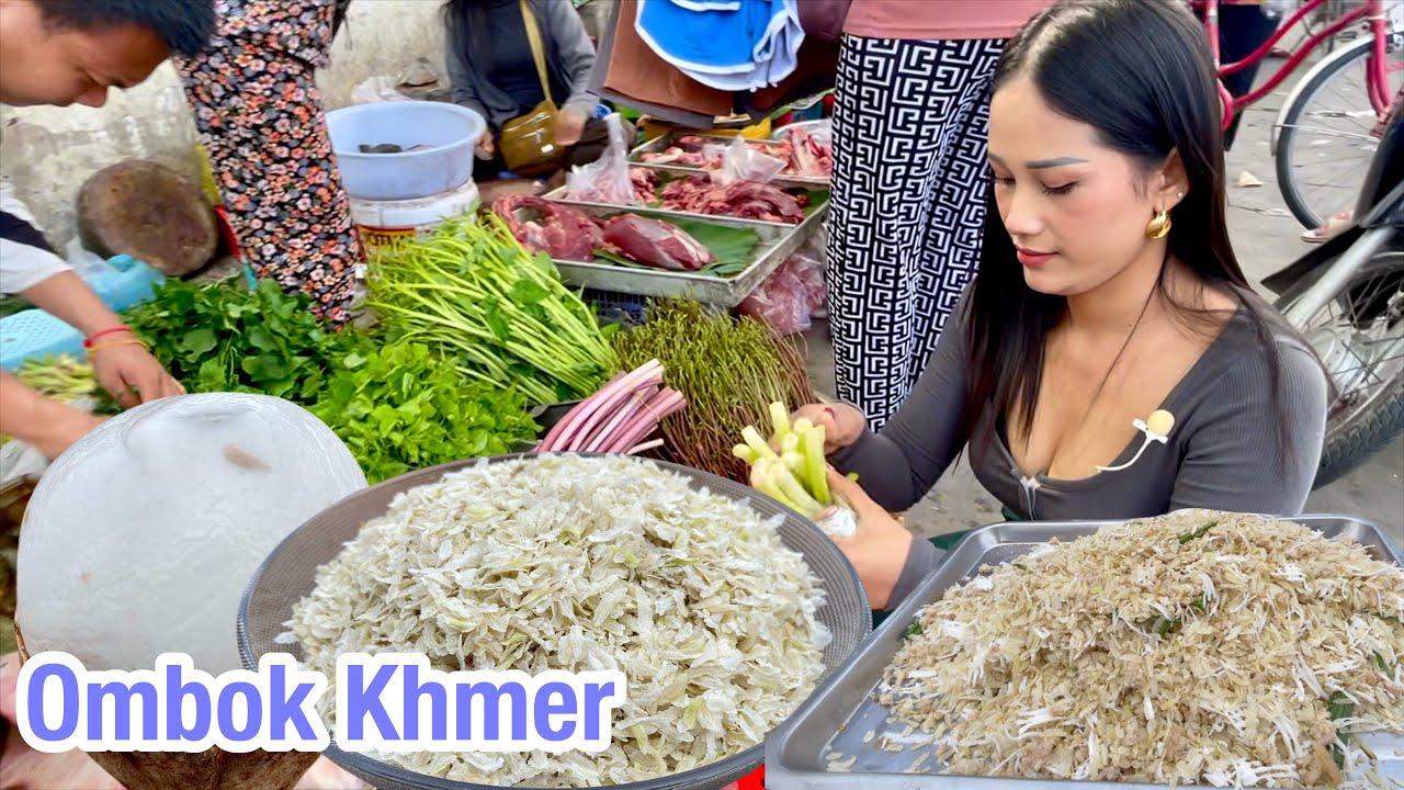 I Creatively Cooked The Best Khmer Om-bok| Outdoor Market Tour