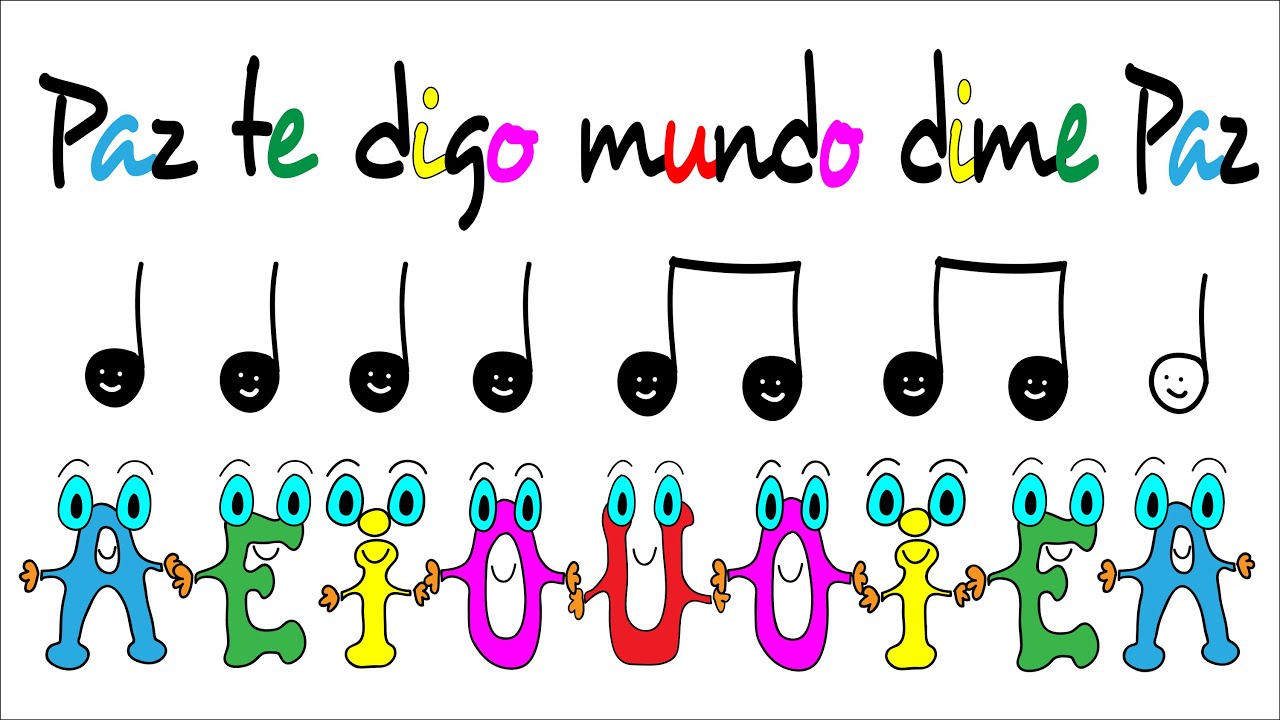 Emoticantos - Las Vocales de la Paz - 30 de Enero Día Escolar de la No Violencia y la Paz