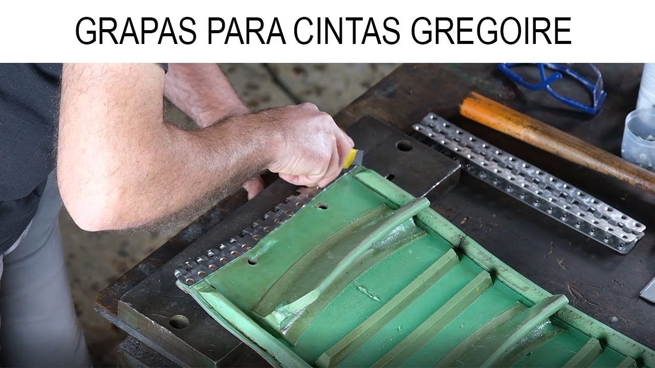 Como montar grapas en cinta vendimiadora gregoire