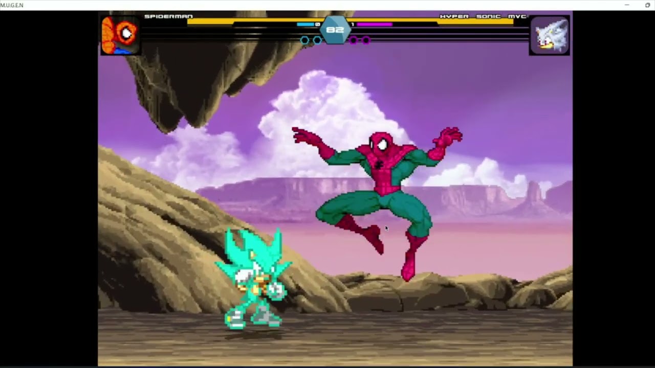 HYPER SONIC VS SPIDERMAN MUGEN