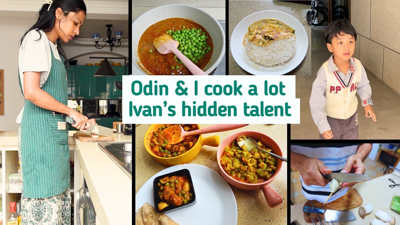 Nepali Chukauni, Mushroom matar, BBQ I Ivan loves talking to relatives