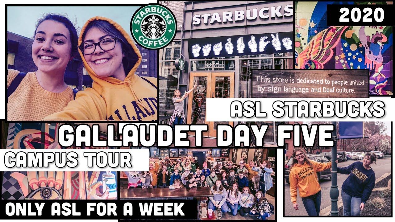 I went to the ASL Starbucks! | Gallaudet University Campus Tour
