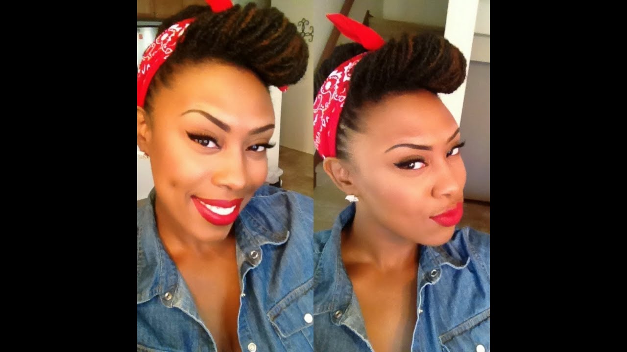 Locs Edition:Simple Pin-Up/Rosie The Riveter look