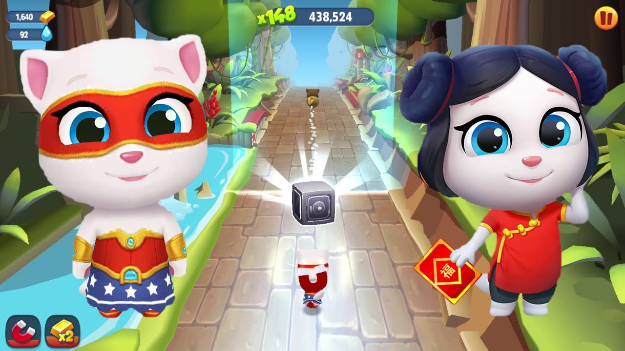 Talking Tom Gold Run - Episode 75: Super Angela's Unstoppable Run for Victory!