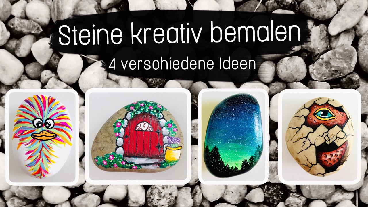 Steine bemalen - 4 verschiedene Motive | GEMALT