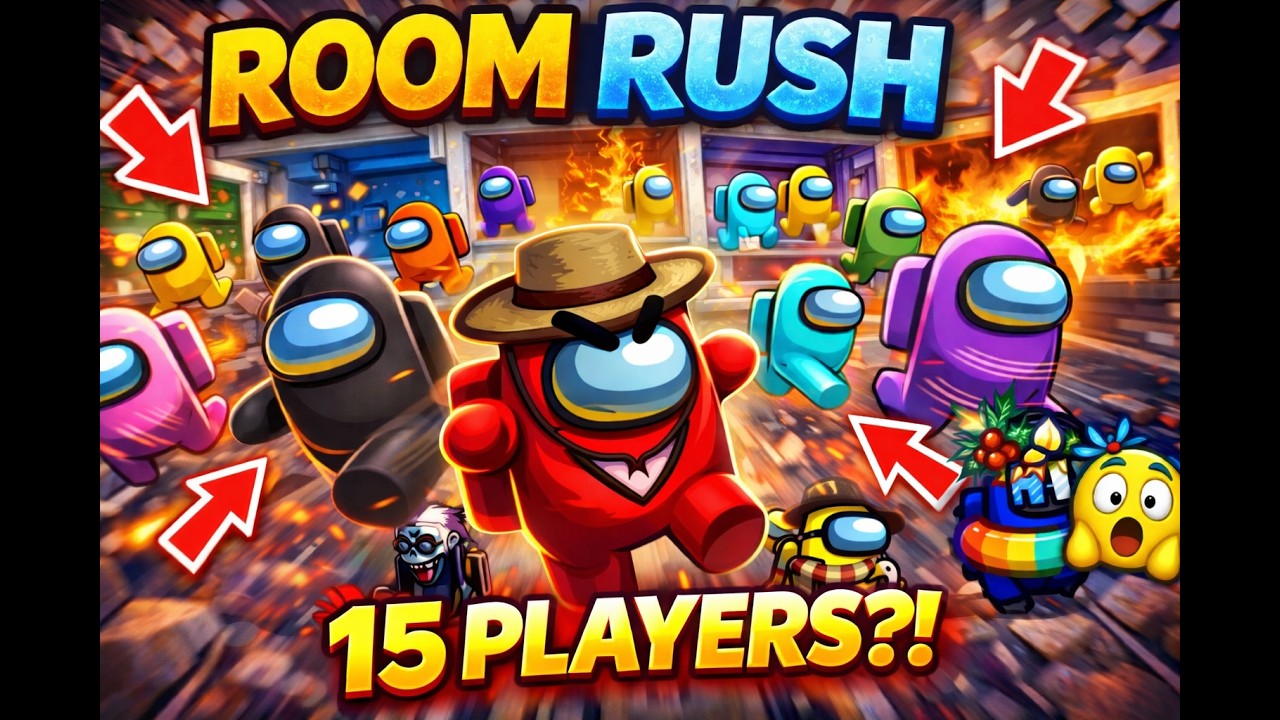 Room Rush Gameplay with 15 Players in Endless Host Roles (EHR)Among Us Mod