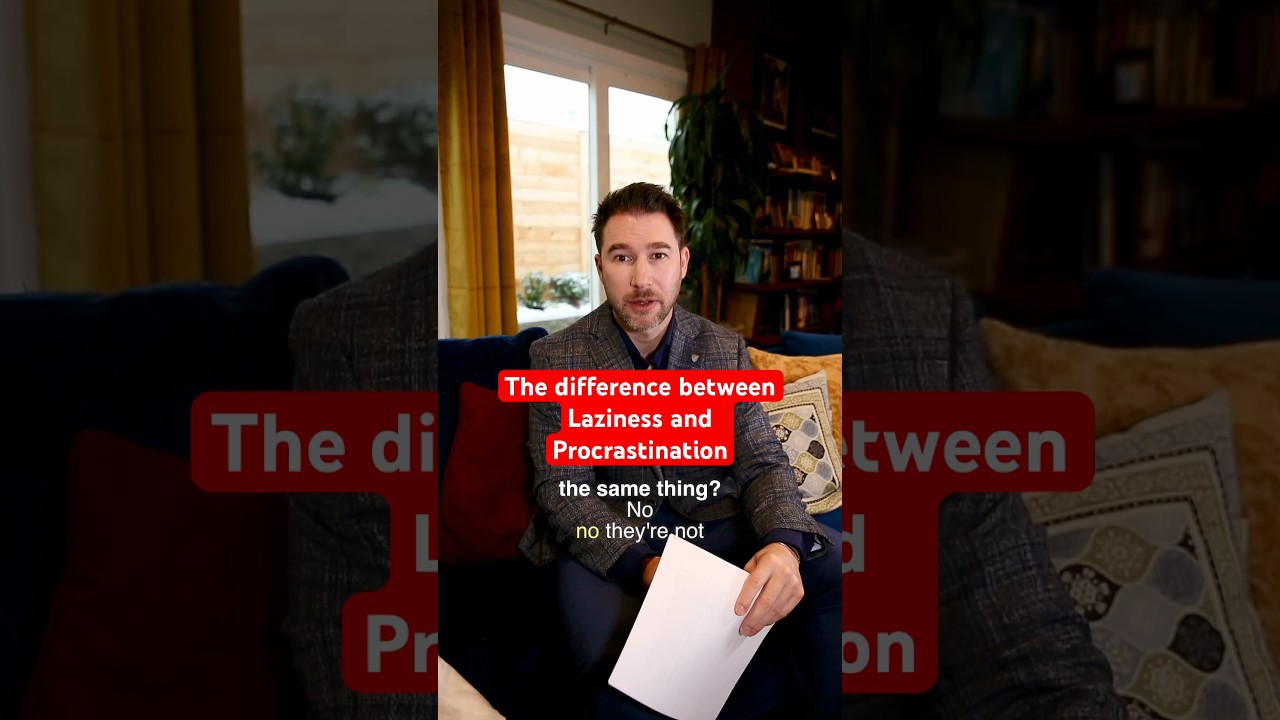 Laziness VS Procrastination and the psychological difference #therapy #mentalhealth #selfhelp