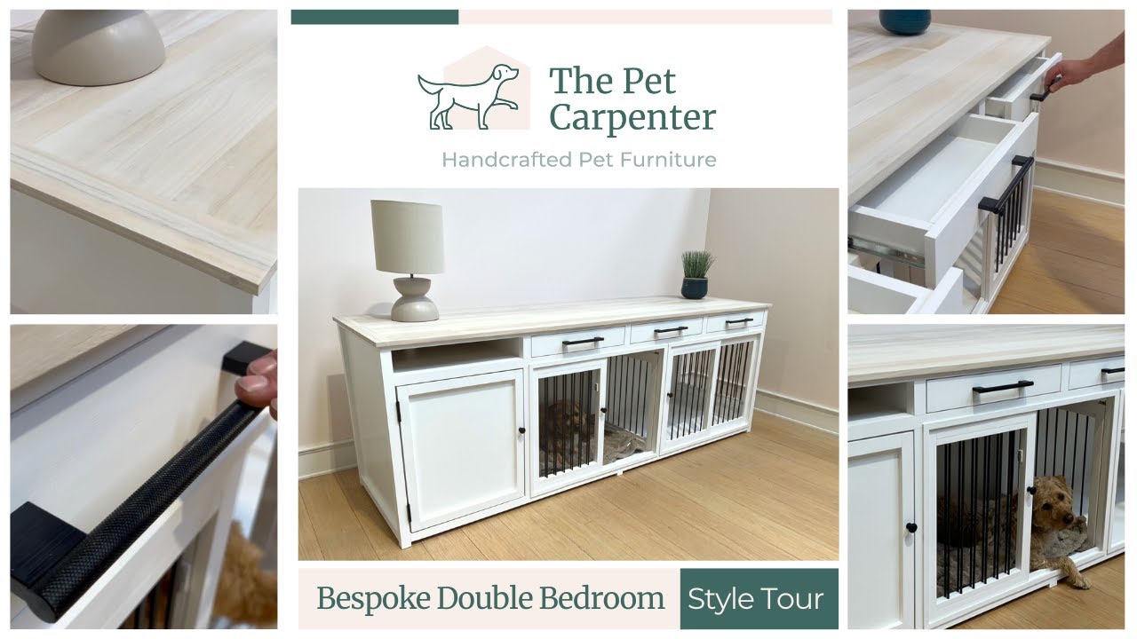 Double Dog Crate Furniture Tour featuring | bespoke cupboards and drawer storage