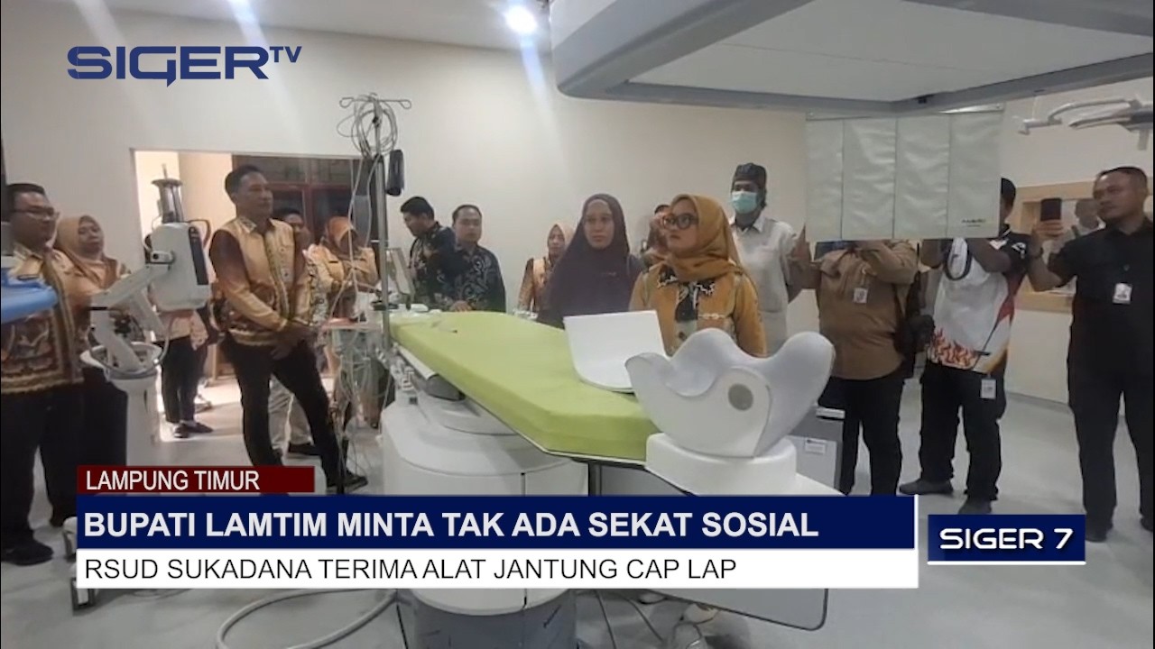 BUPATI LAMTIM MINTA TAK ADA SEKAT SOSIAL RSUD SUKADANA TERIMA ALAT JANTUNG CAP LAP