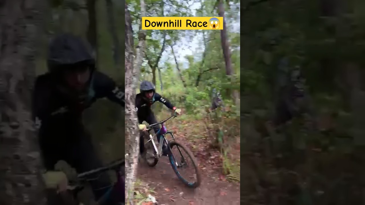 Downhill race shocked 😱#viralvideo #amtb #mtb #explore #cycling #cyclinglife #stunt #viralvideo