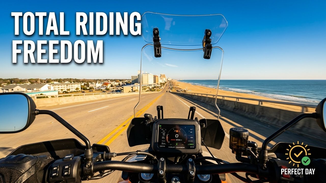 Enjoying a sunny day ride around town on the #harleydavidson #panamerica1250 #virginiabeach