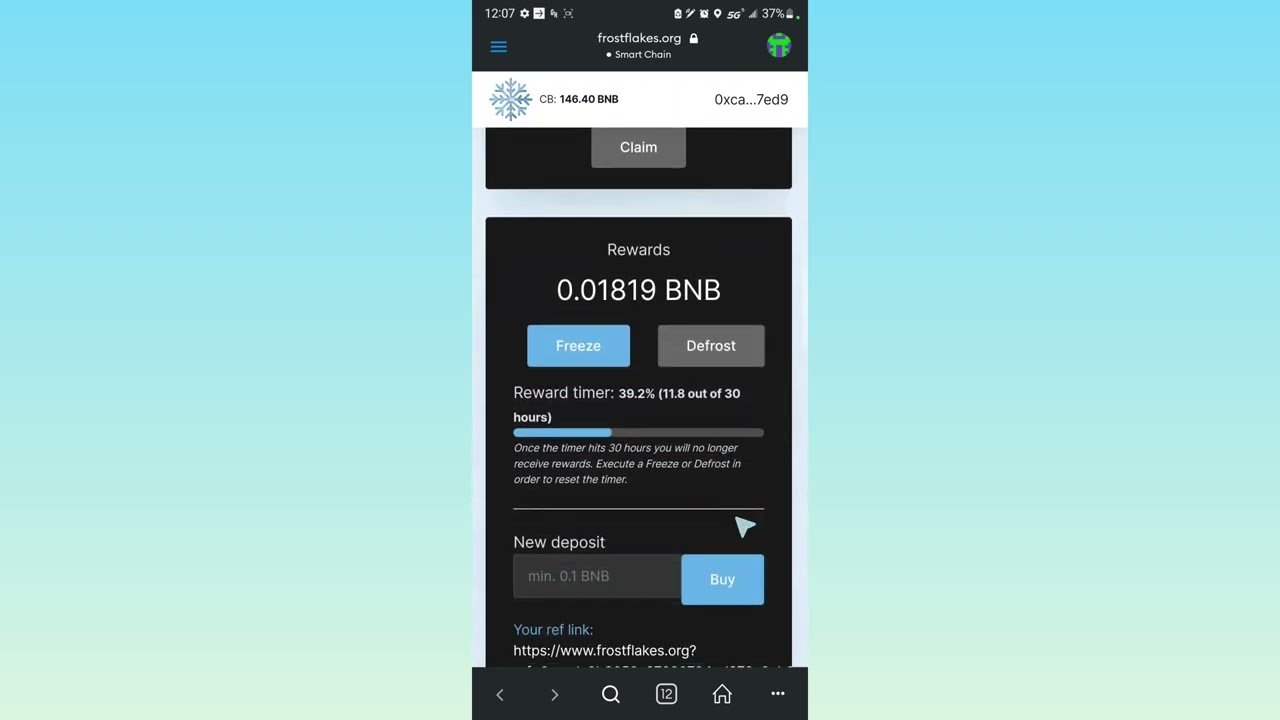 Frost Flakes 2% Daily! Sustainable New Miner! Original Code!