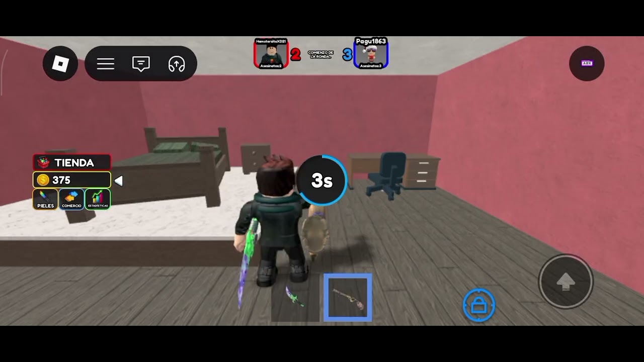Jugando murders vs sheriffs con mi amiguito (aros de queso) #roblox #mvs #papa 