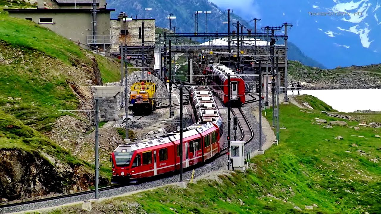 Bahnland Schweiz - Berninabahn/Ferrovia del Bernina im Juli 2014 Teil 1/3: Nordrampe