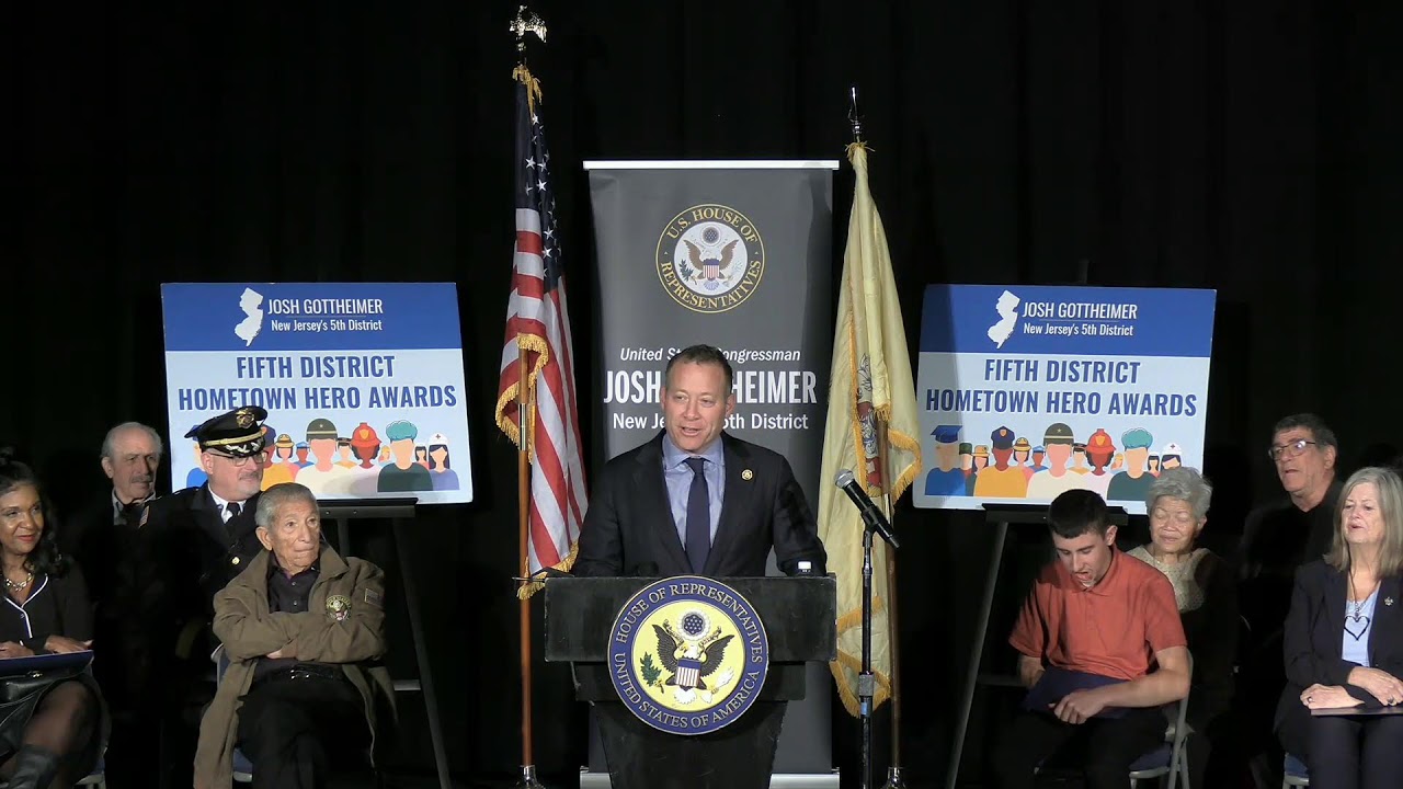 Congressman Gottheimer's December 2025 Hometown Hereos Ceremony