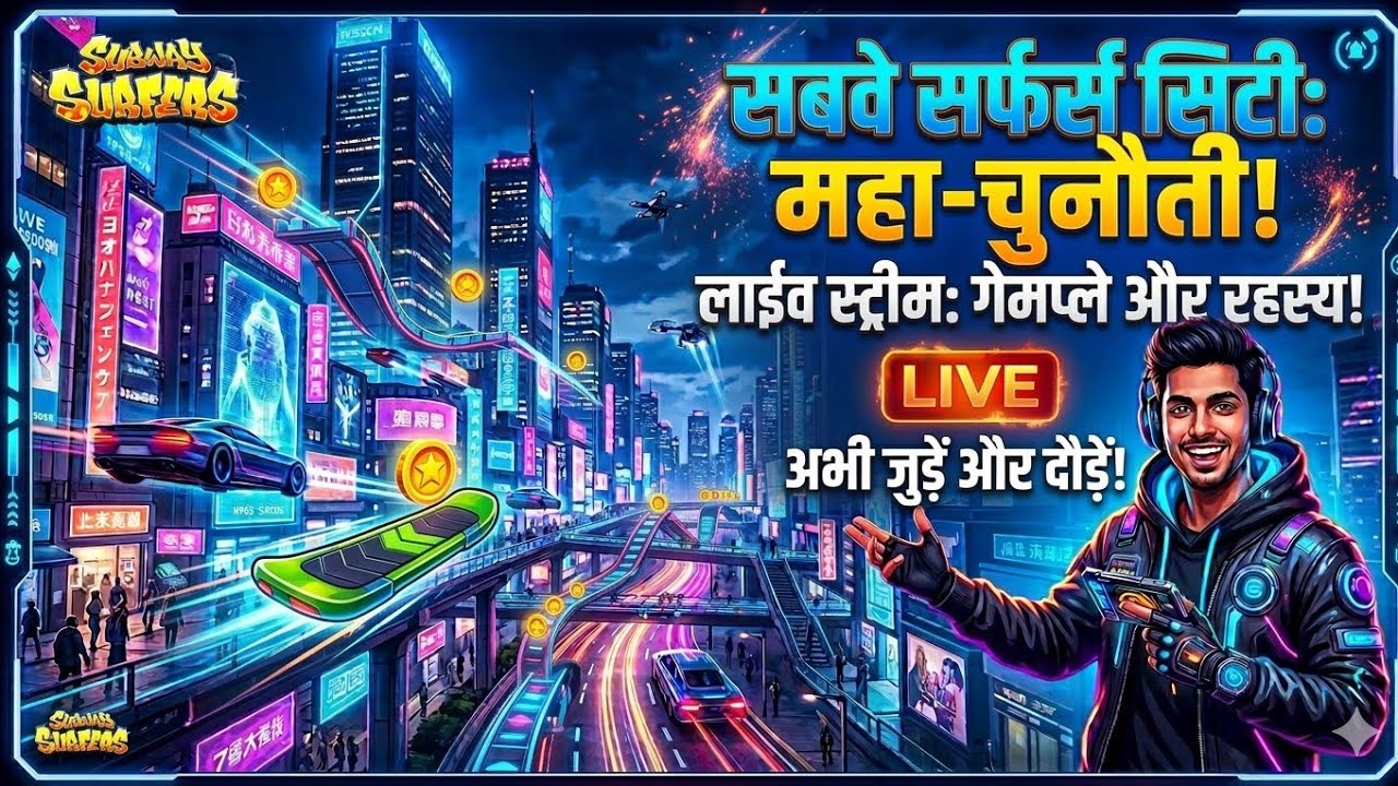 सबवे सर्फर्स सिटी: महा-चुनौती! 🏃‍♂️🔥 #SubwaySurfers #Gaming #LiveStream #shorts #viral  #shortfeed