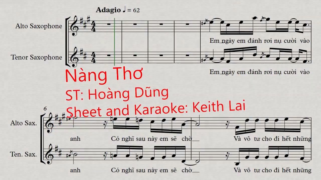 Nàng Thơ Sheet Alto/Tenor