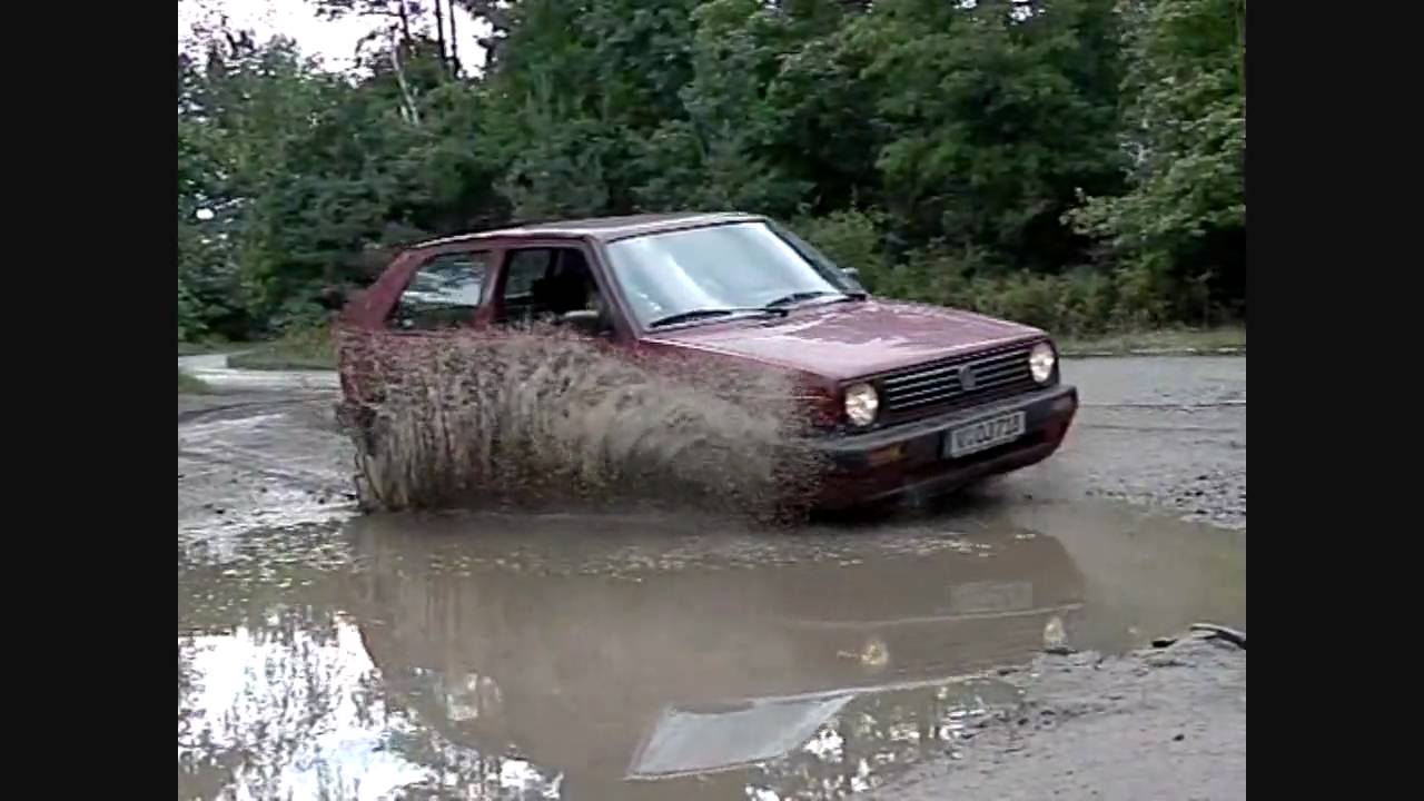 Golf II letzte Fahrt - extreme VW Test vor Verschrottung RIP