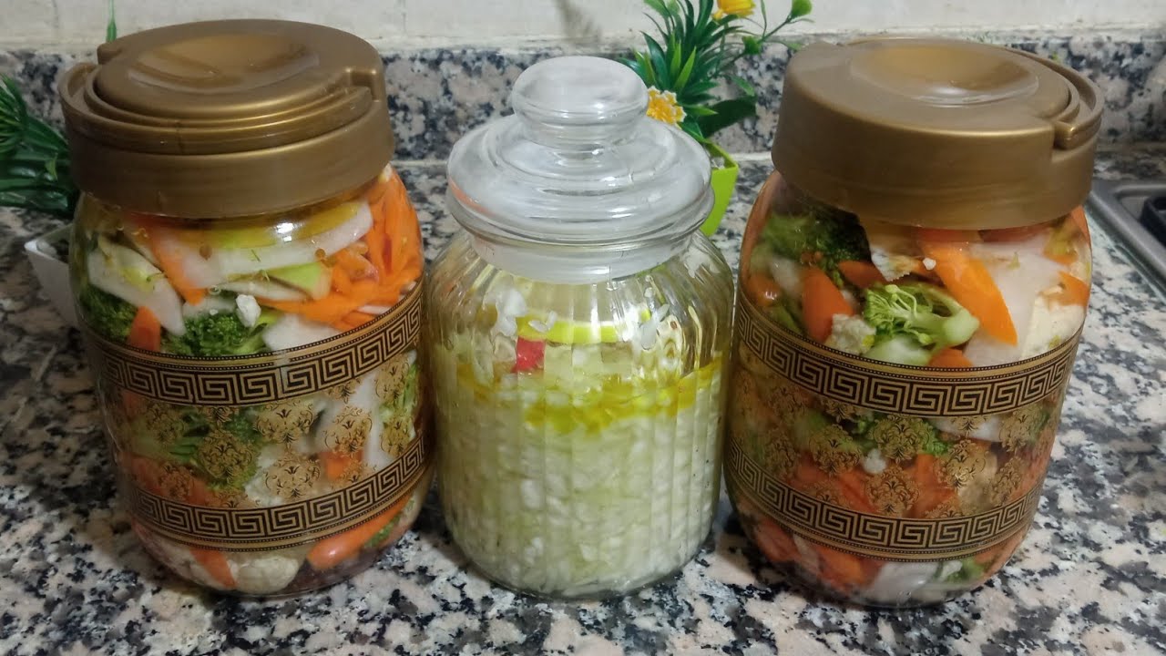 مخلل الخضر 😋 اسهل طريقة لتخمير الخضر 🥦رائعة وبدون عناء💪