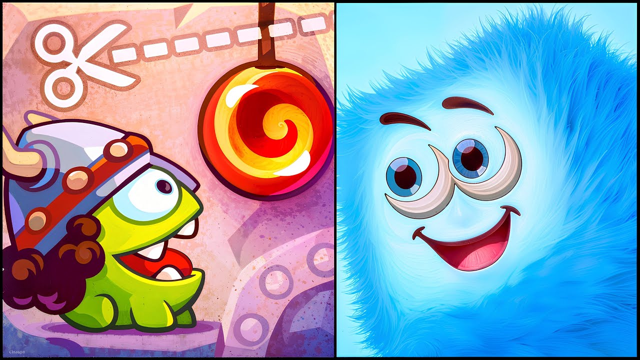 Cut the Rope Time Travel VS Fluffy Fall - All Levels Speed Gameplay Ep1