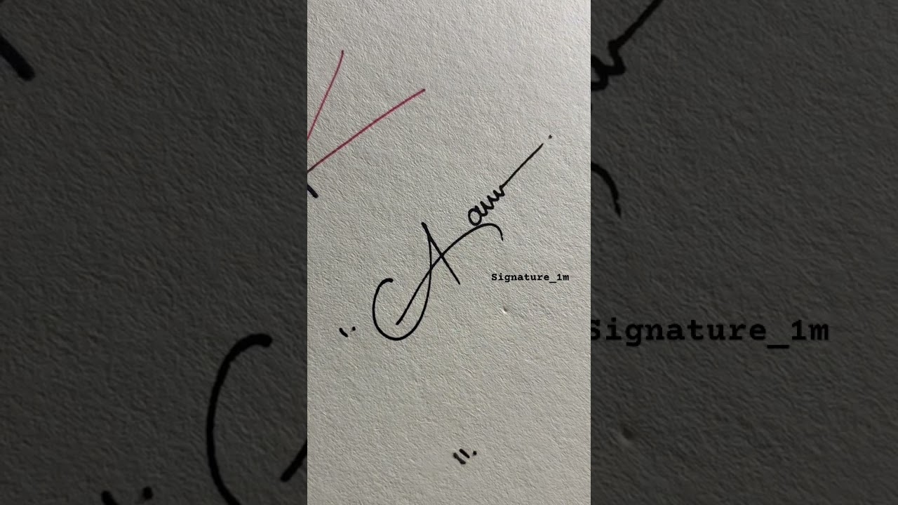 How to sign the letter A?❤️