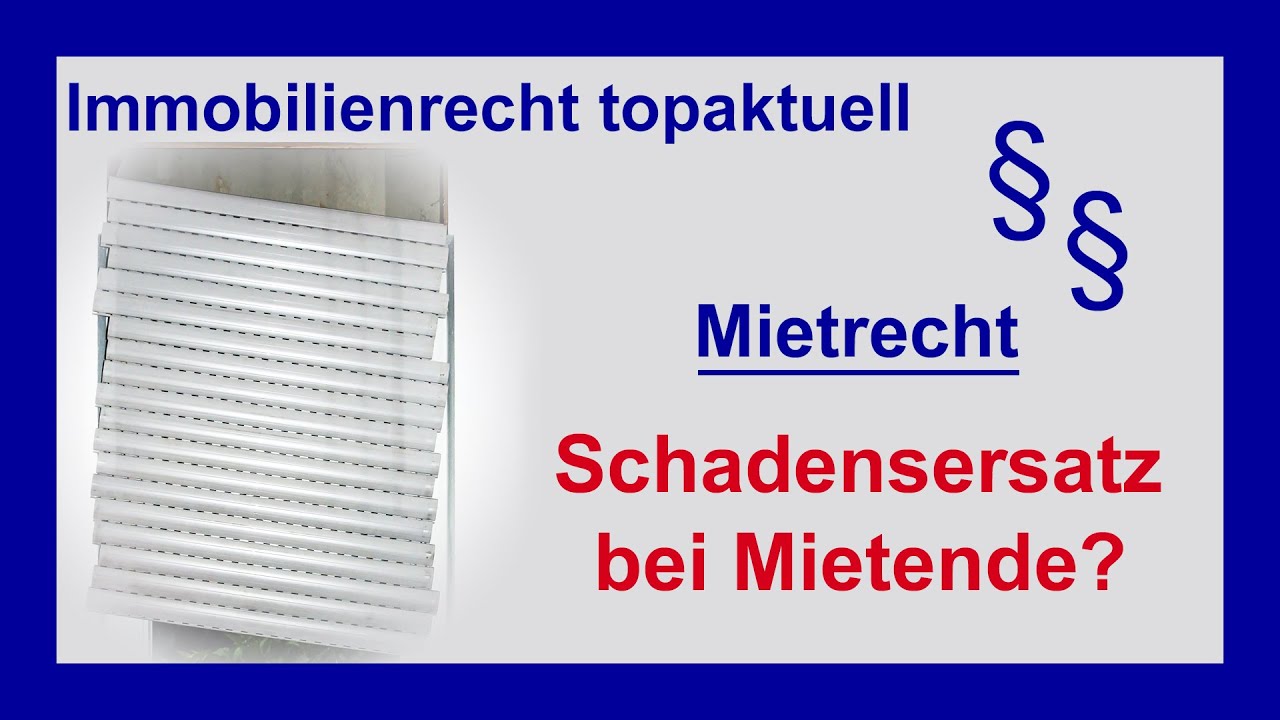 Wohnungsabnahme - Schadensersatz bei Mietende? | Tutorial