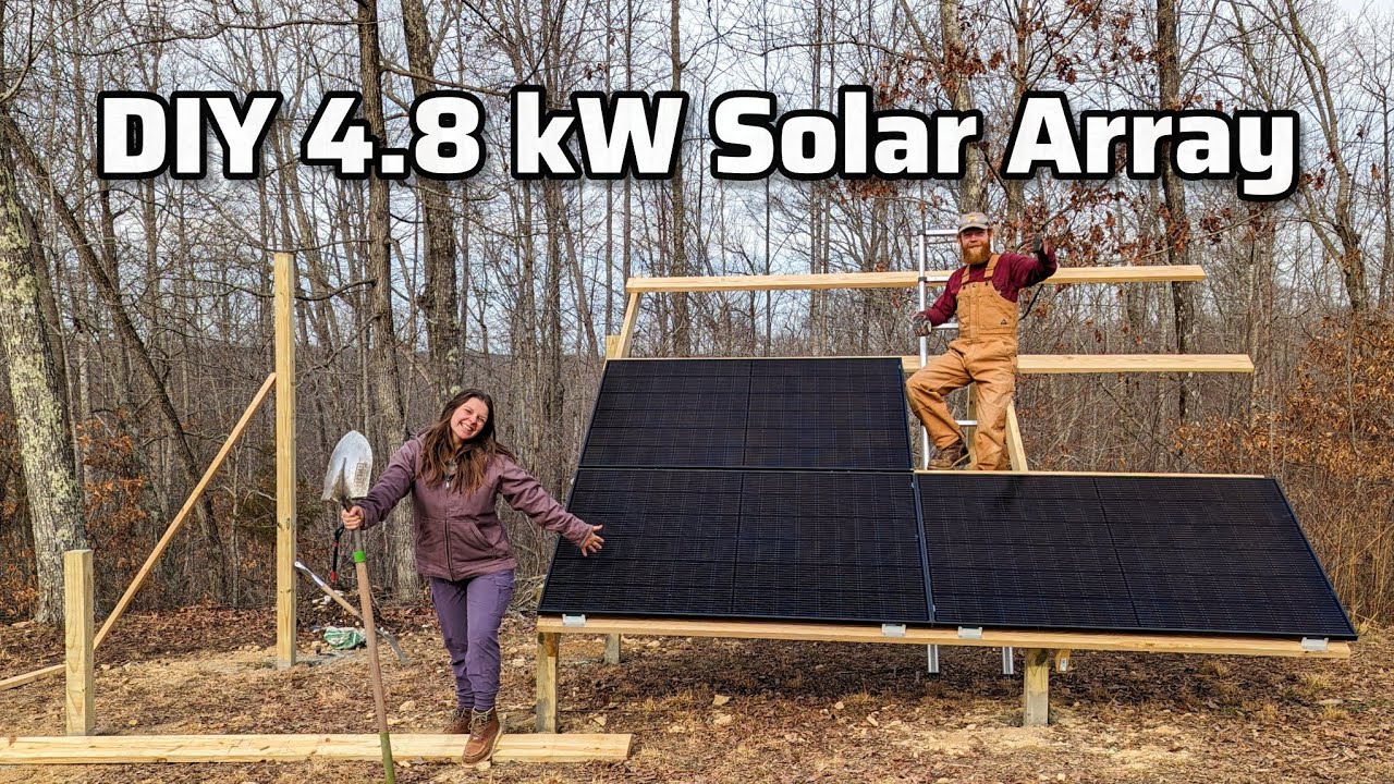 Building a SOLAR ARRAY for our Off-Grid Homestead | 4800 watts of Sun Power ☀️