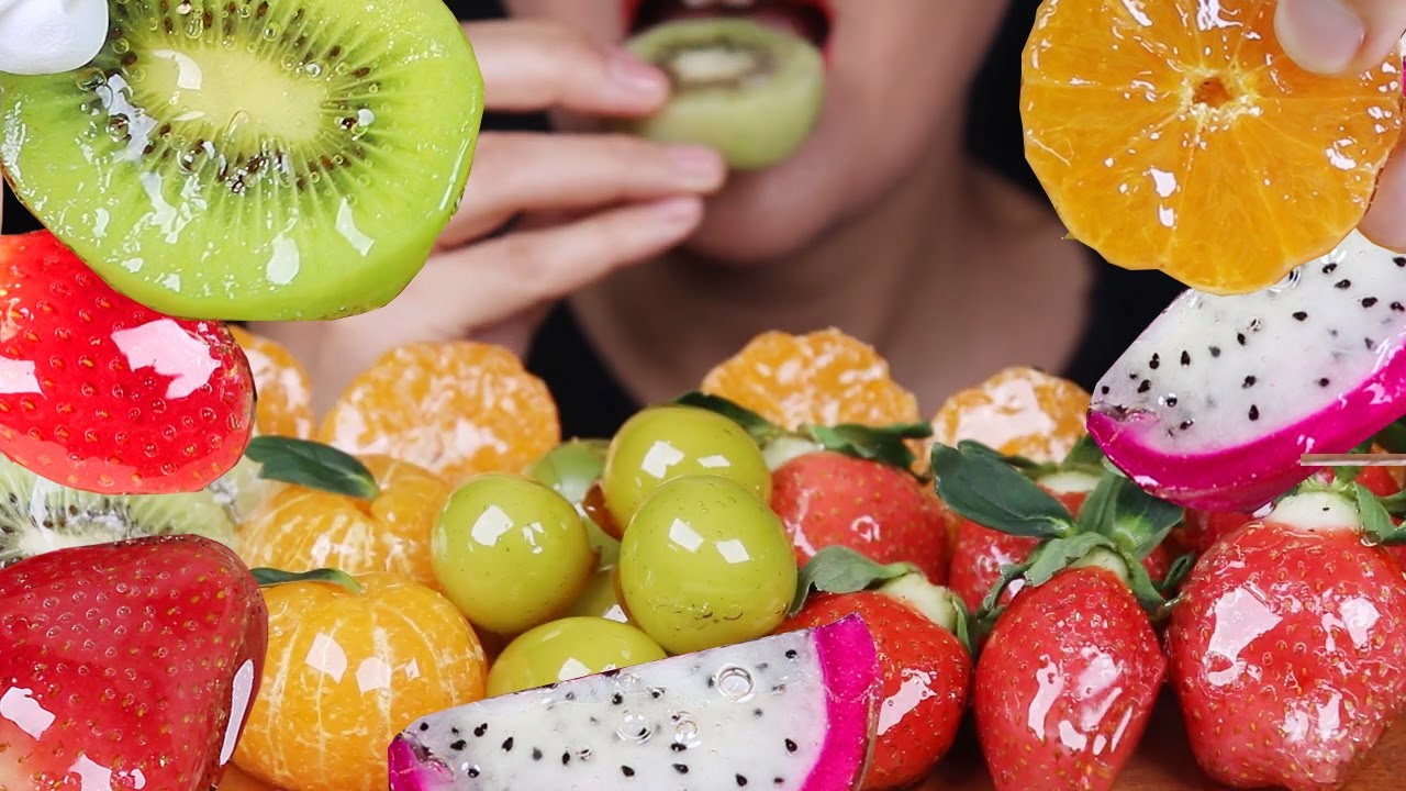 ASMR 여러가지 과일 탕후루 🥝🍓🍇🍊Tanghulu Candiedfruits EATINGSOUNDS Mukbang