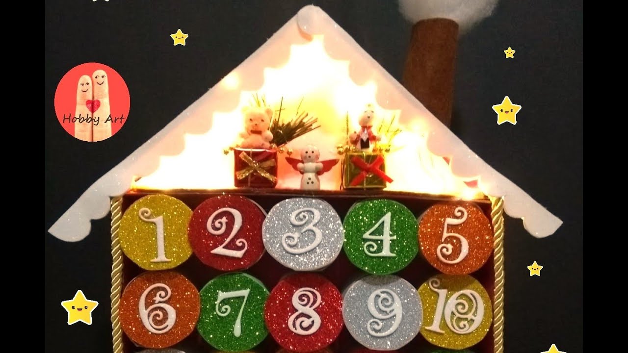 DIY Tutorial Calendario dell'Avvento con riciclo - Advent calendar with recycling
