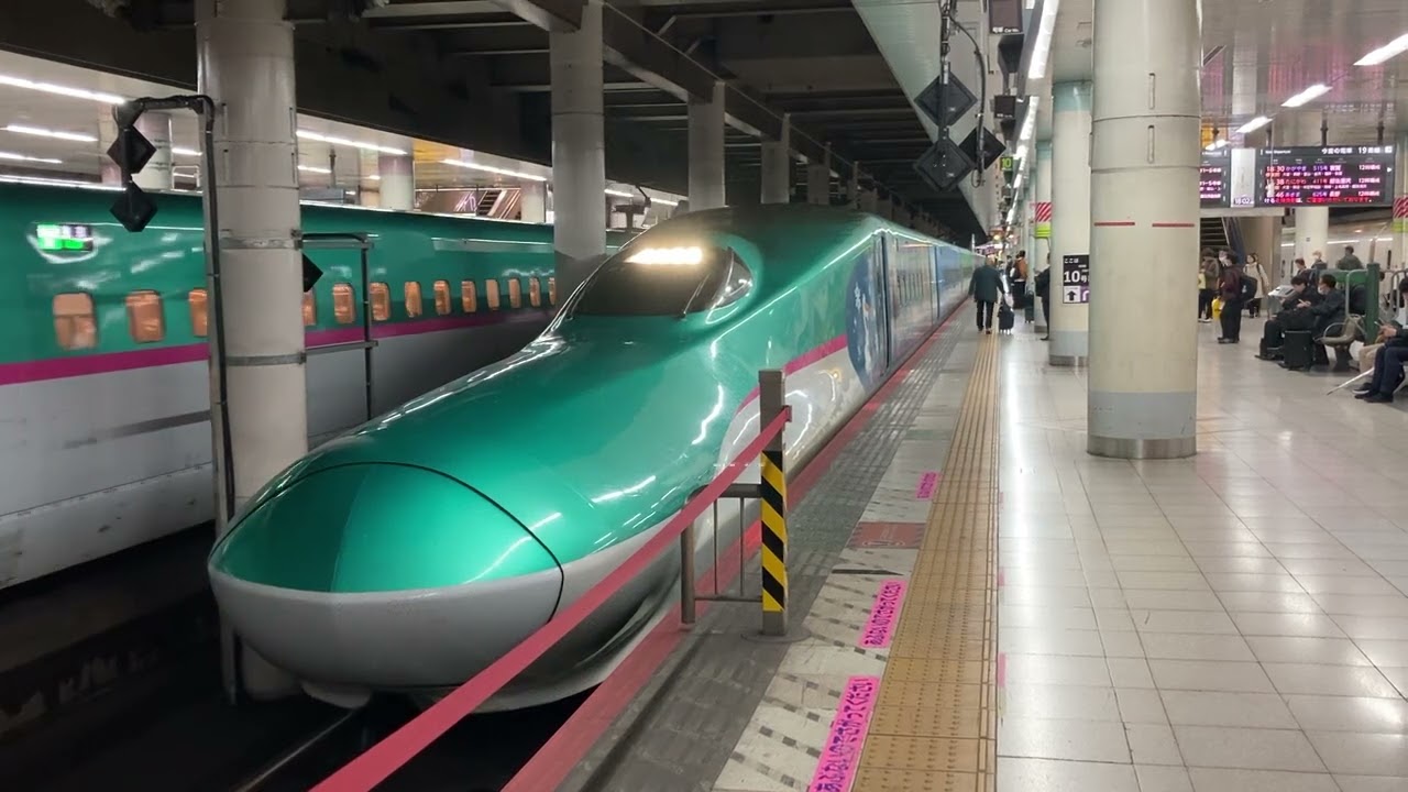 【東北新幹線】E5系 U6編成(ディズニーラッピング車) (はやぶさ107号) 上野駅 20番線 発車シーン！